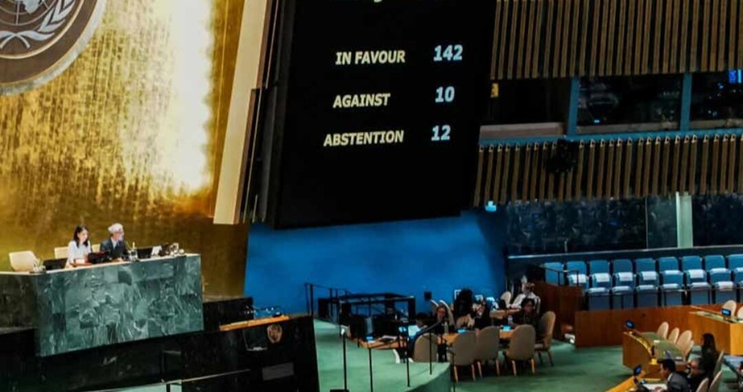 হামাস-মুক্ত প্যালেস্টাইন রাষ্ট্রের প্রস্তাব পাশ রাষ্ট্রপুঞ্জে, সমর্থনে ভোট দিল ভারত-সহ ১৪২ দেশ